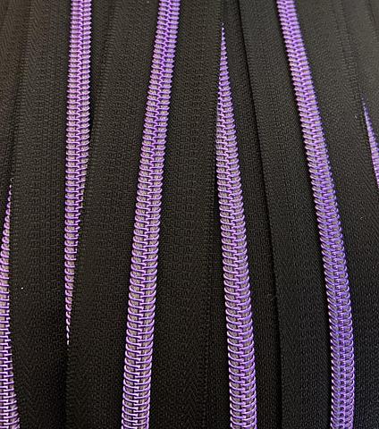 Black violet Nylon Size #5 Zipper Tape